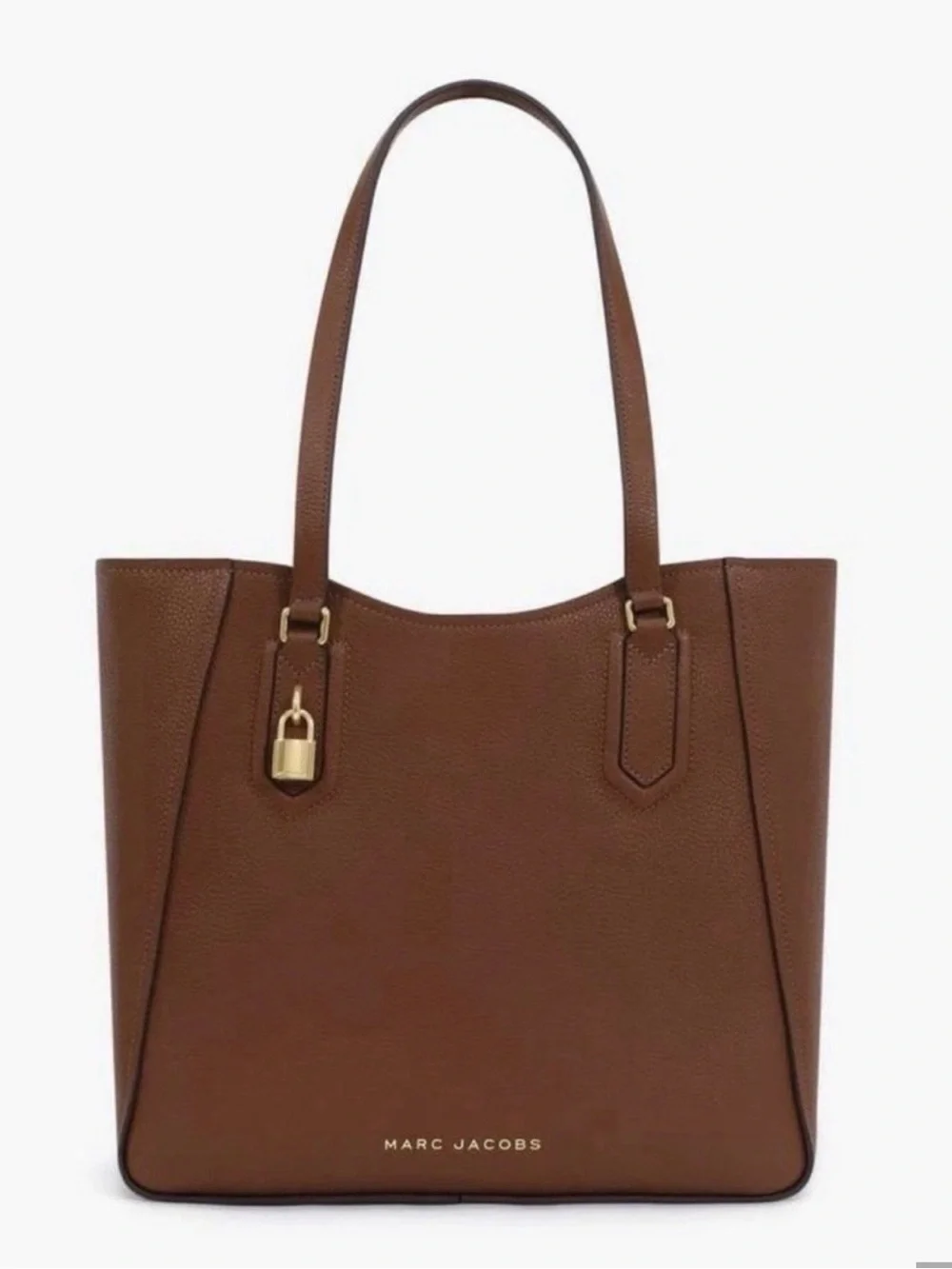 Marc Jacobs brown Pebbled Leather Tote with Gold Hardware